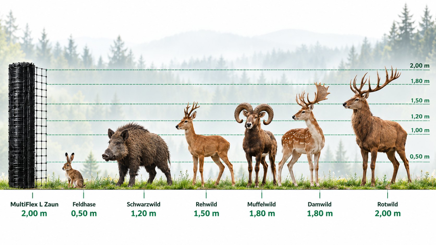 Welche Höhe für welches Wild